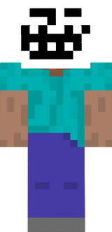 steve in a troll mask