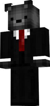 Black bear in a suit 