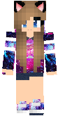 Preview of texture: Cute galaxy girl skin minecraft