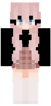 Preview of texture: minecraft girl skin pink haired