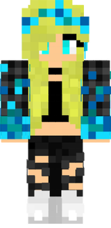 Cyan girl w/ blonde hair