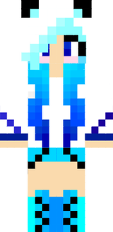 panda girl blue