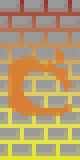 Yellow and Red Brick wall