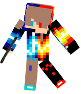 Minecraft player but with ripped clothes 