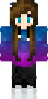 Brown hair-Galaxy hoodie girl