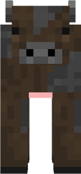 brown and grey cow