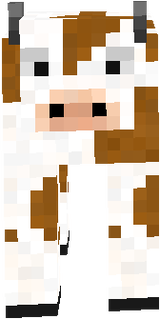 white and brown cow