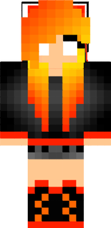 herobrine fire cute ninja girl