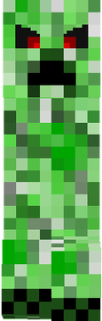angry creeper (red eyes) by creepes god