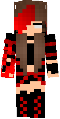 Preview of texture: Evil red fire Herobrine girl