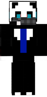 Terno Negro de Panda (corbata azul)