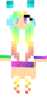 Rainbow panda girl