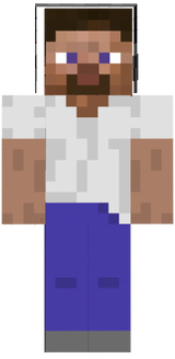 White Shirt Steve with Headphones