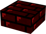 blood nether half upper slab brick