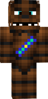a realistic freddy that has been golden shaped rodded