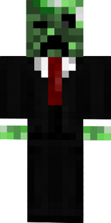 creeper/zombie in a suit