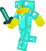 Pato Don Pato  con armadura de diamante