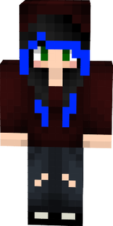 Emo girl with blue stripe