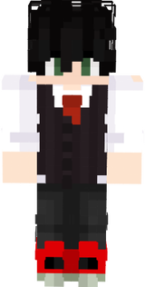 black hair suit