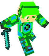 steve Holding Pickaxe