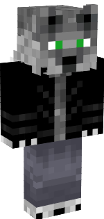 Wolf with black jacket