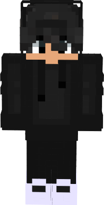 Preview of texture: black hoodie boy with white shoes