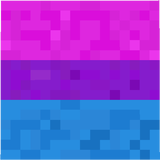 blue, pink, and purple