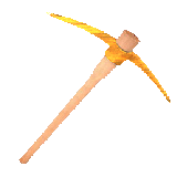 gold pickaxe