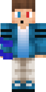 skin bleu avec bras reliefe