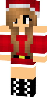 Girl in a Santa suit