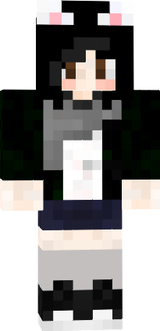 Black hair cat girl