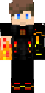 3D robot boy of fire