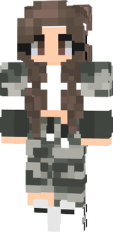 Ragazza con tuta militare