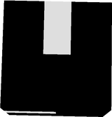 Centre line end - white 