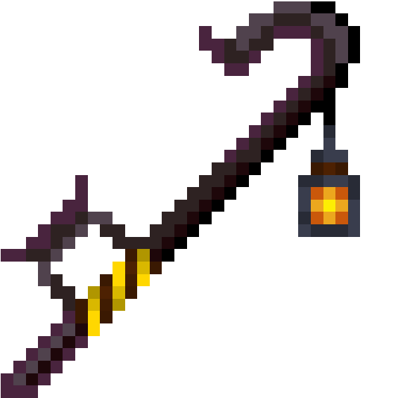 Preview of texture: Netherite Hooked Sword w/ Lantern