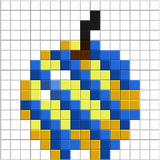golden and blue apple