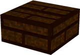 Old dark oak plank block for mushroom people half slab