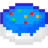 cake blue white opposite weird texture thingy long name