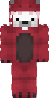 skin de oso polar con la forma de raptor 