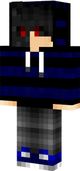 Fixed Dark hoodie blue stripes black boy