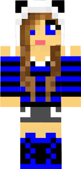 Fille en panda bleu 