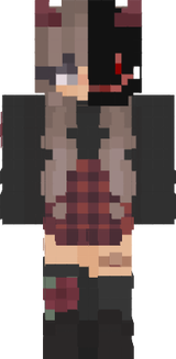 fille démon rouge et noire 