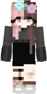 Girl pink and brown hair