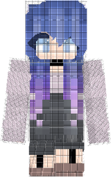 dark blue hair