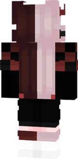 split hair horns devil red black pink skin minecraft mc