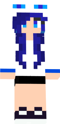 Preview of texture: withe enderman girl withs blue eyes
