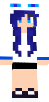 withe enderman girl withs blue eyes