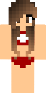girl lifeguard in dark red bikini