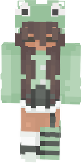 brunette frog girl