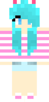 blue haired bunny girl